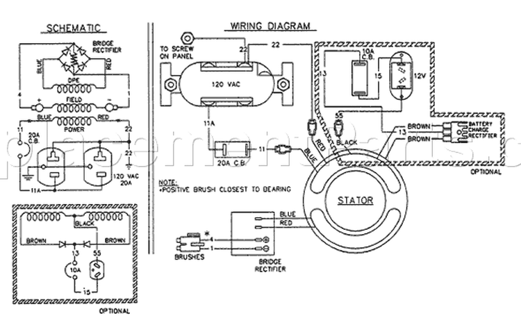 Page B Diagram and Parts List for 9716-0 SV2400 Briggs and Stratton Generator
